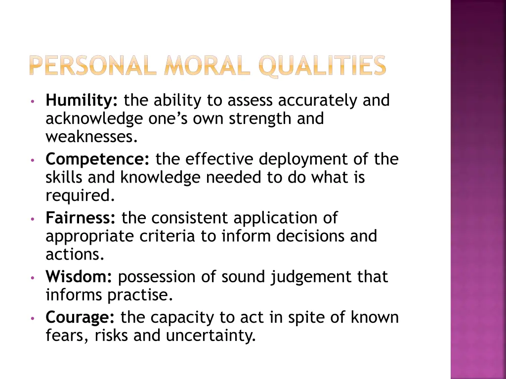 personal moral qualities 2