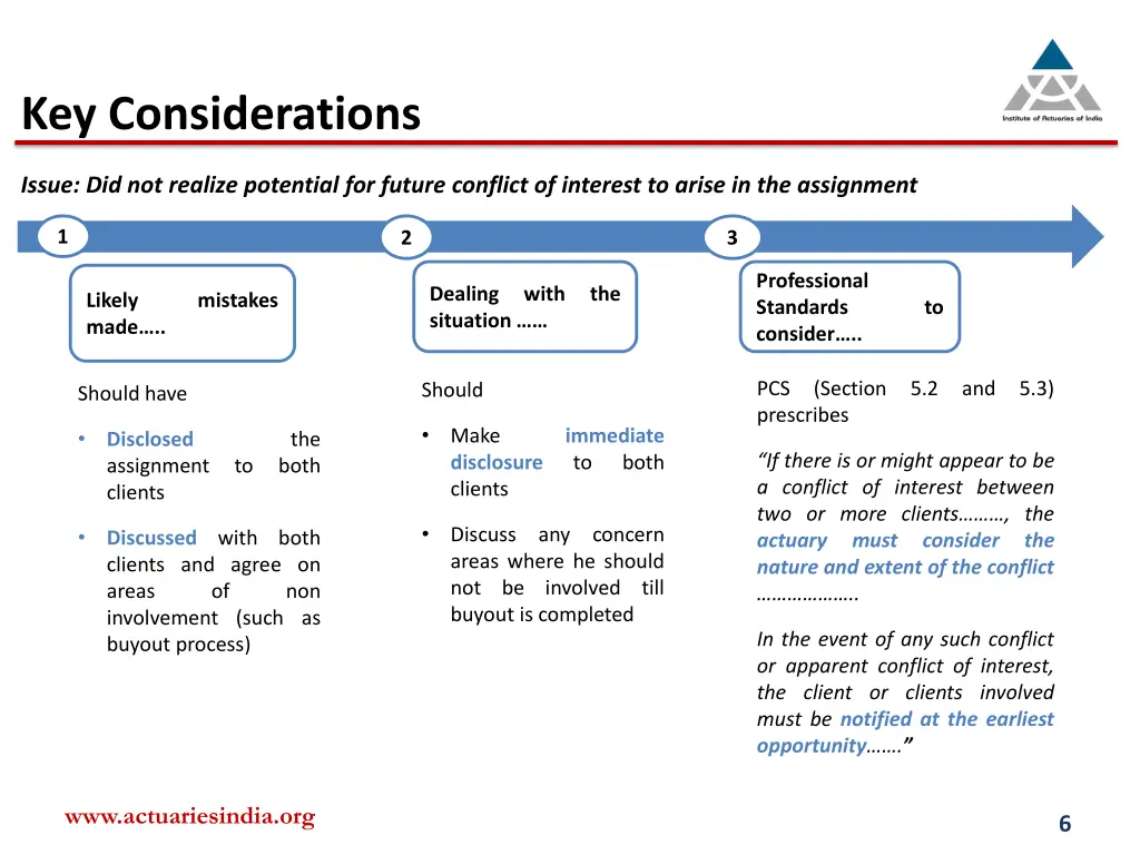 key considerations