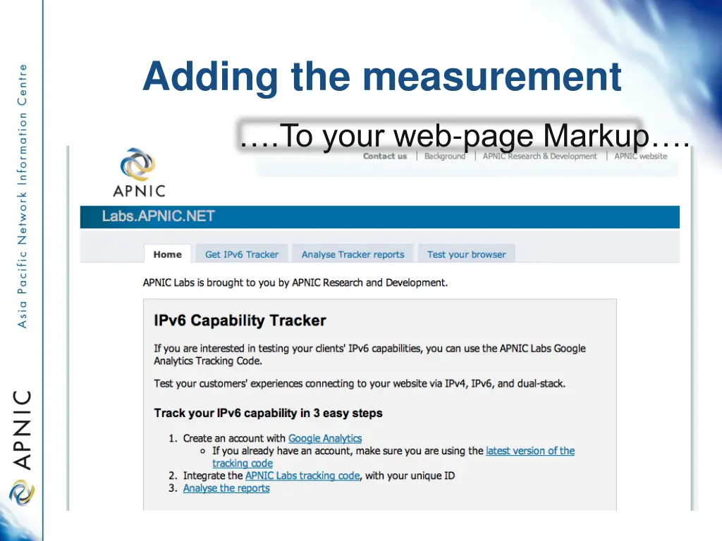 adding the measurement 1