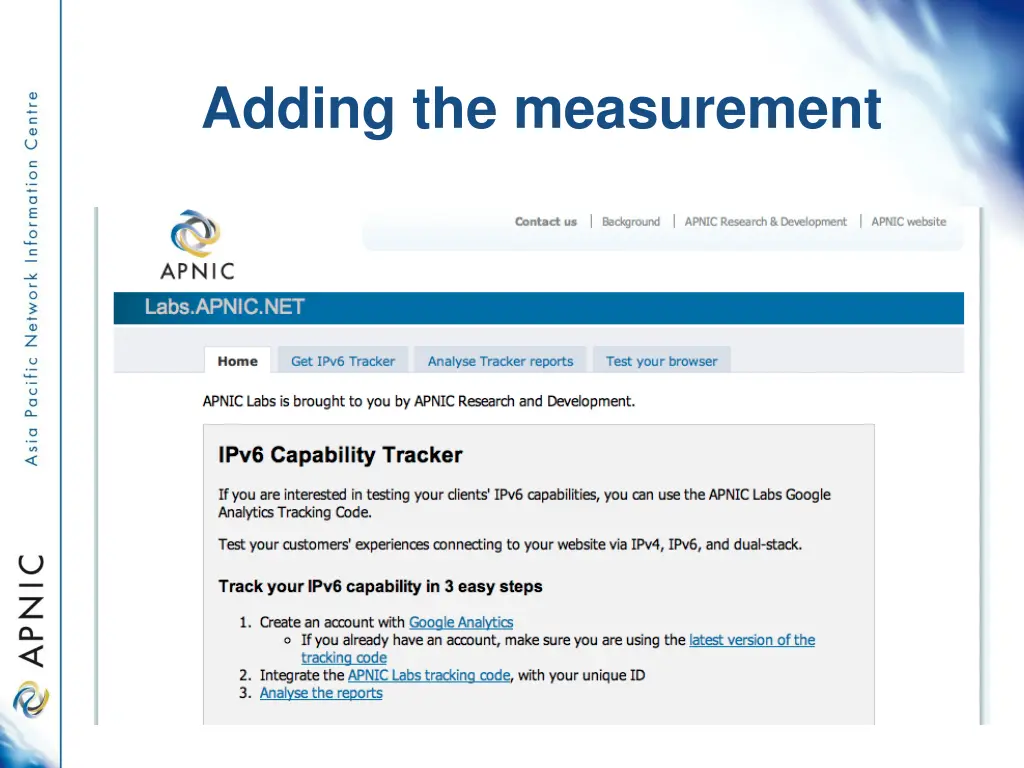 adding the measurement