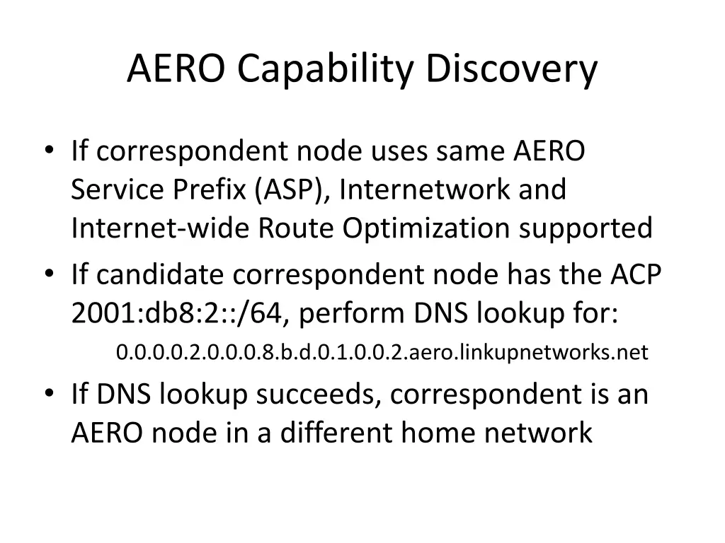 aero capability discovery