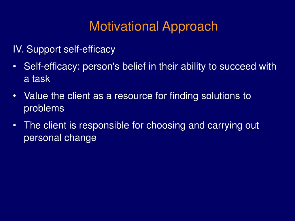 motivational approach 5