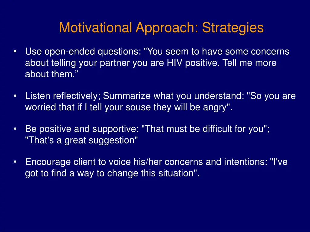 motivational approach strategies