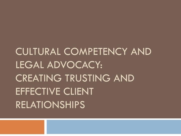 cultural competency and legal advocacy creating