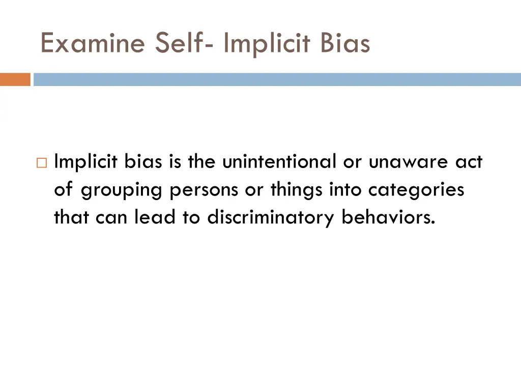 examine self implicit bias