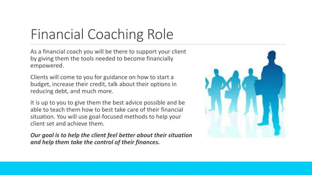 financial coaching role