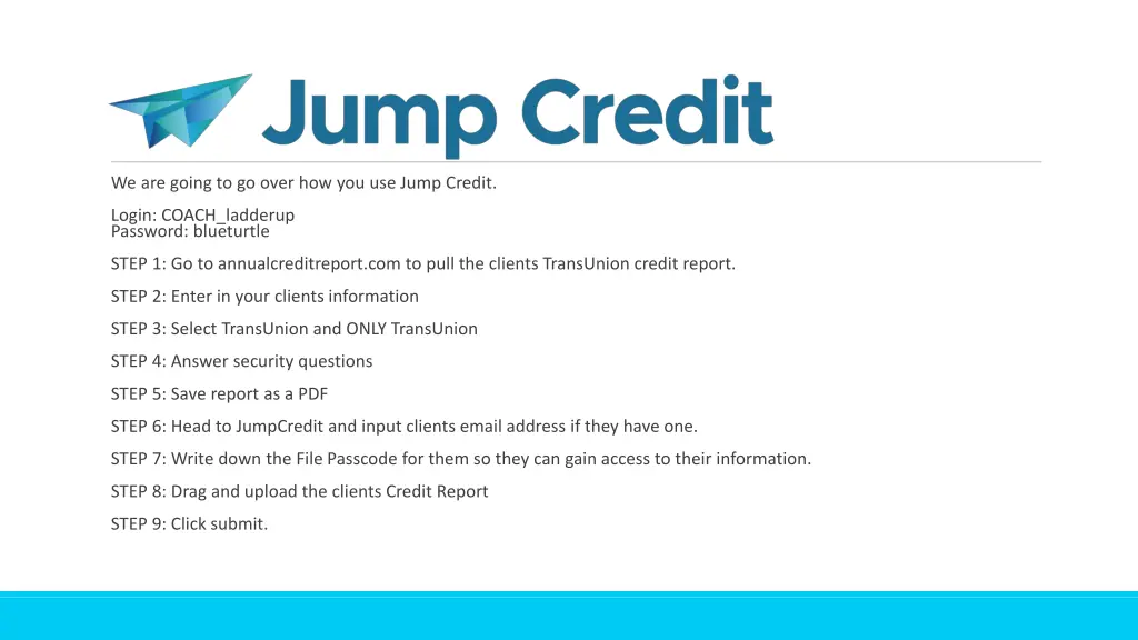 we are going to go over how you use jump credit