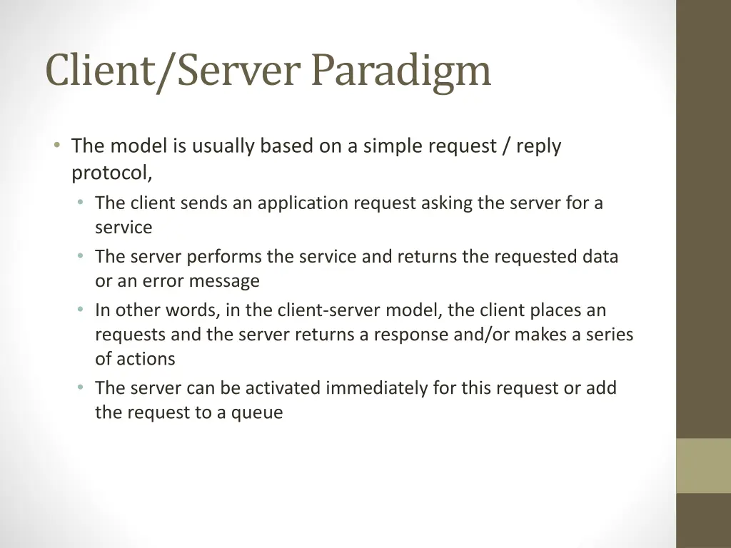 client server paradigm 1