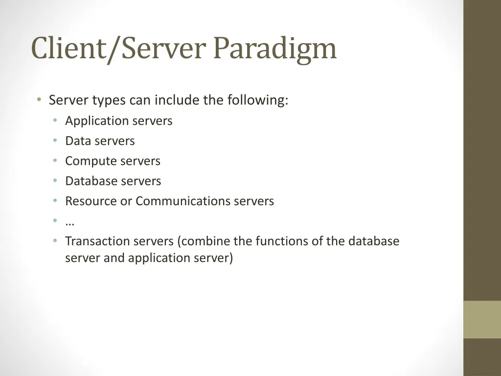 client server paradigm 4