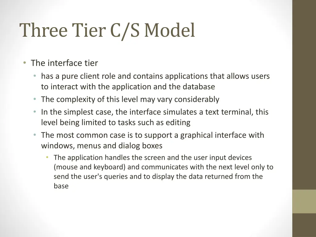 three tier c s model 1