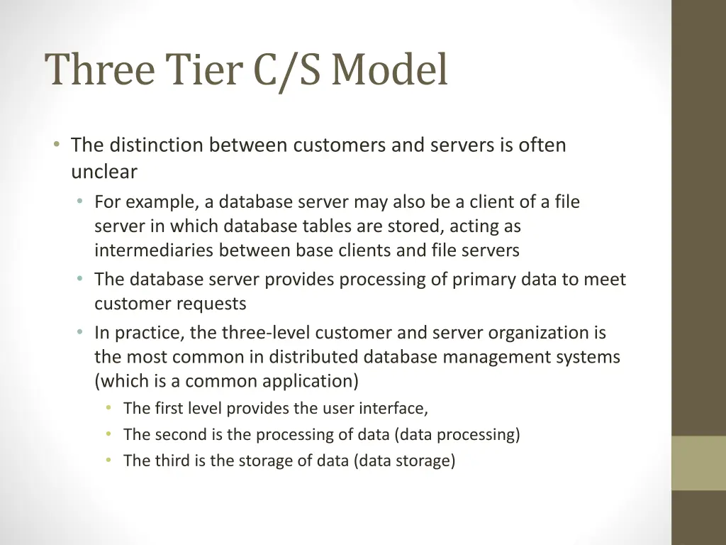 three tier c s model