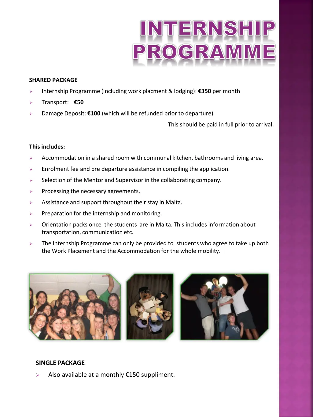 internship programme