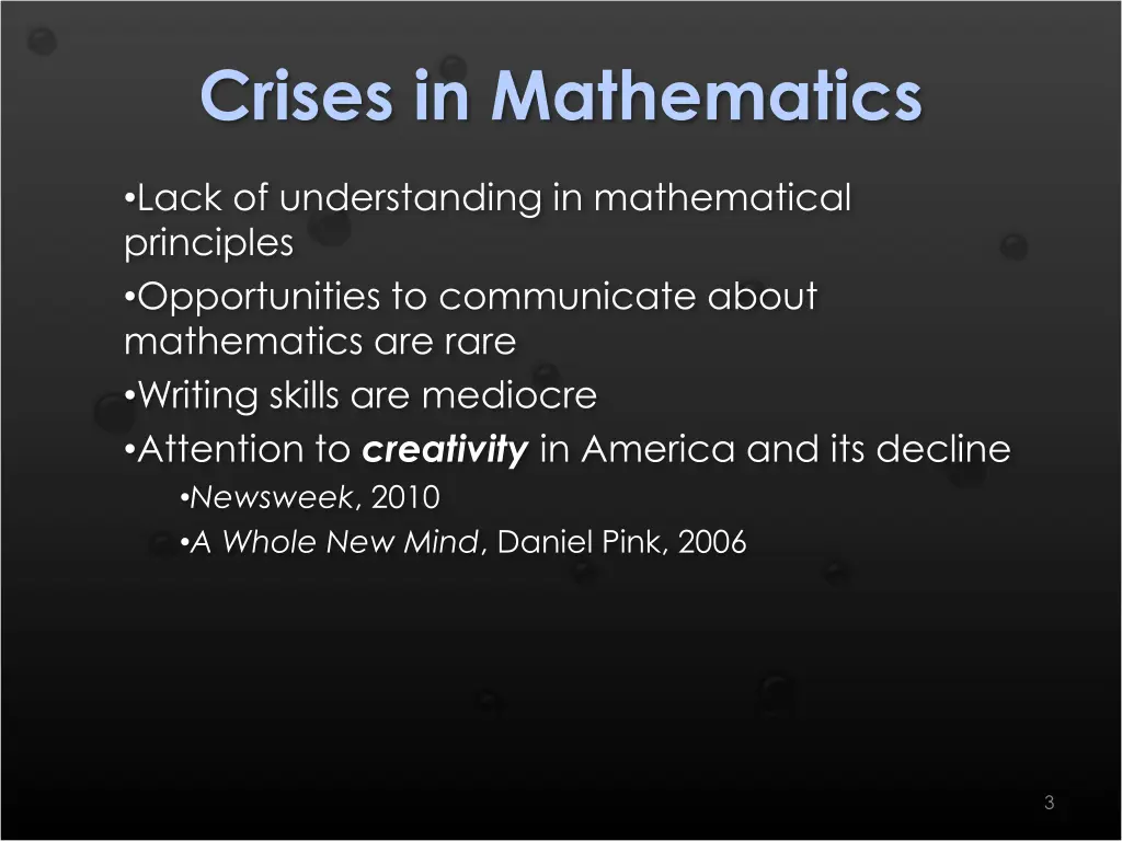 crises in mathematics