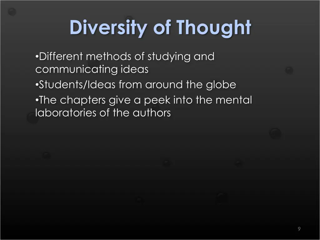 diversity of thought