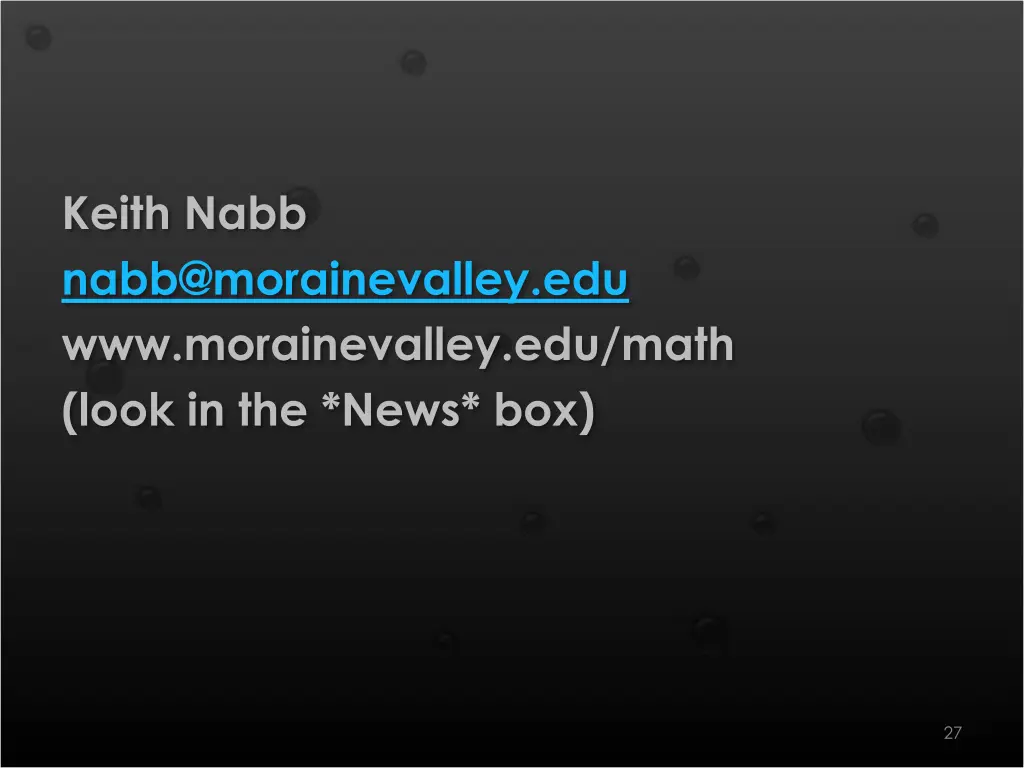 keith nabb nabb@morainevalley