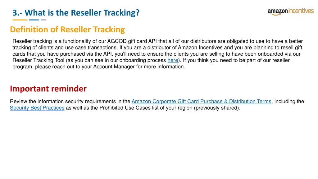 3 what is the reseller tracking