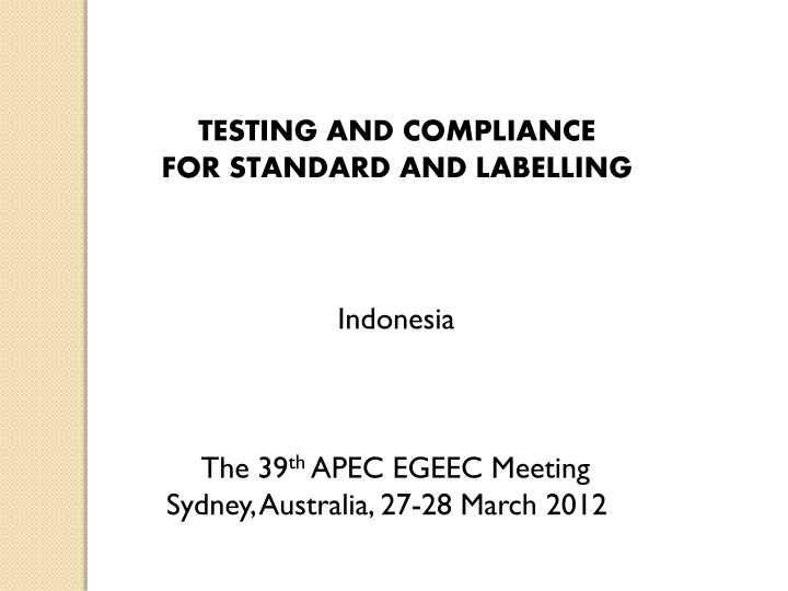 testing and compliance for standard and labelling