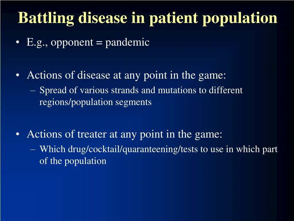 battling disease in patient population