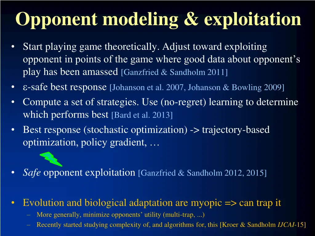 opponent modeling exploitation