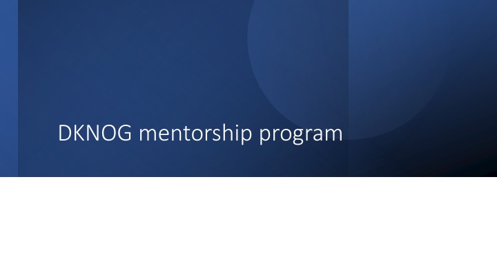 dknog mentorship program