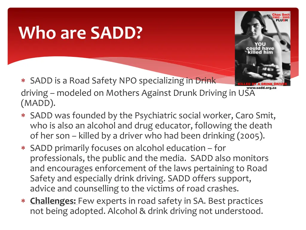 who are sadd