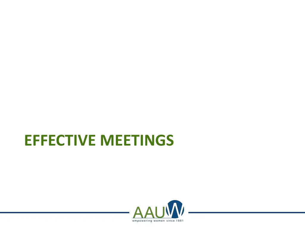 effective meetings