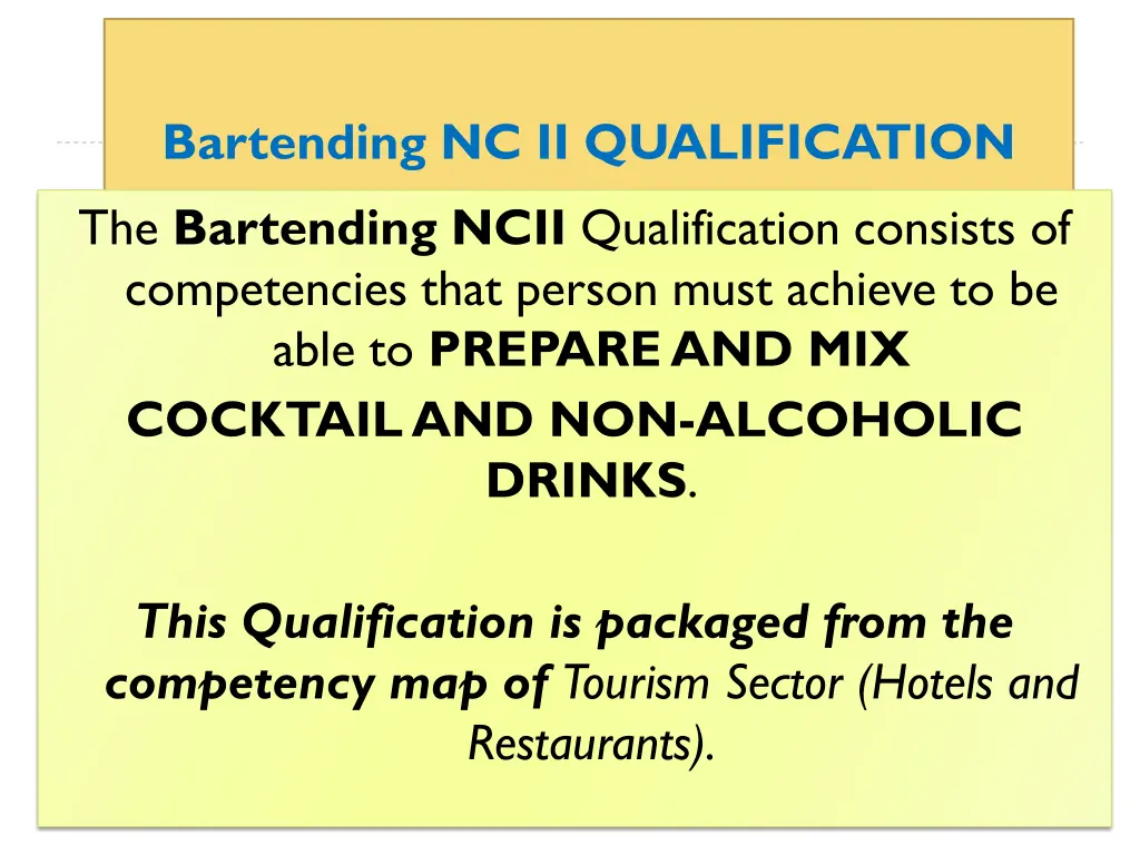 bartending nc ii qualification