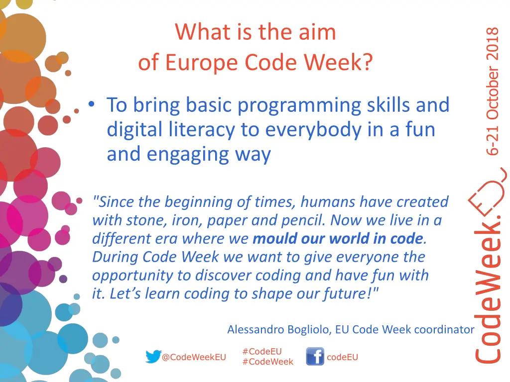 what is the aim of europe code week