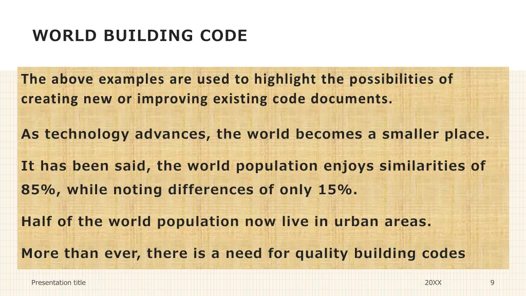 world building code 7