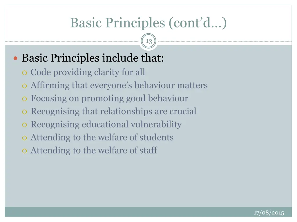 basic principles cont d