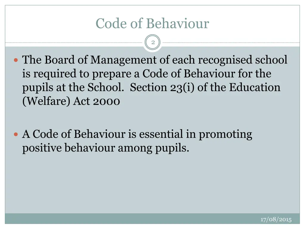 code of behaviour 1