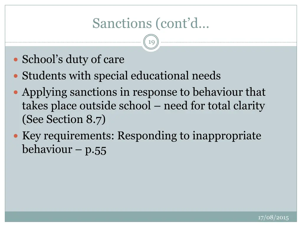 sanctions cont d