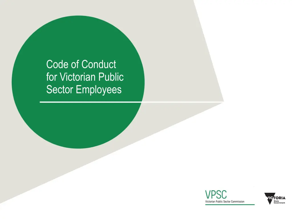 code of conduct for victorian public sector 1