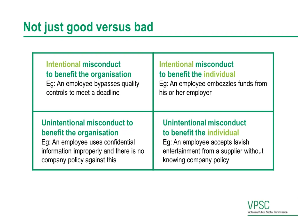 not just good versus bad