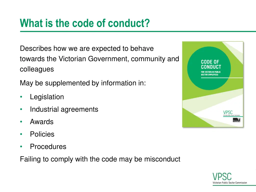 what is the code of conduct