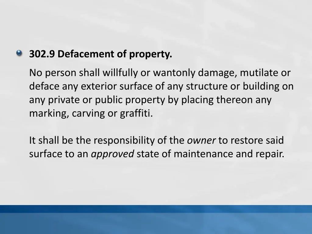 302 9 defacement of property