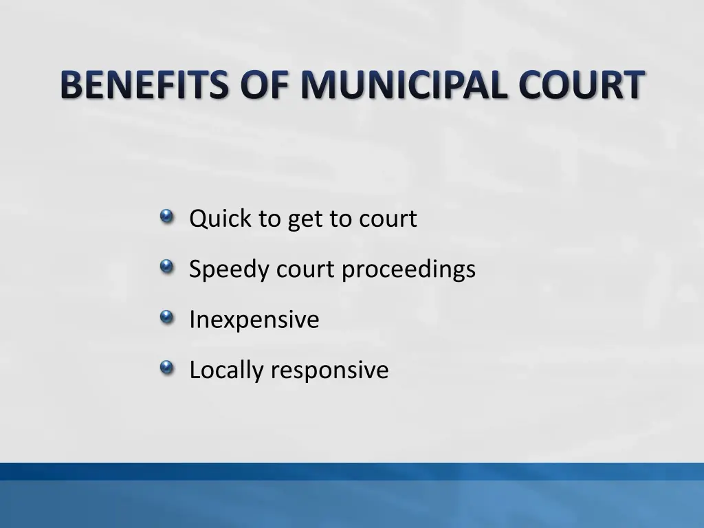 benefits of municipal court