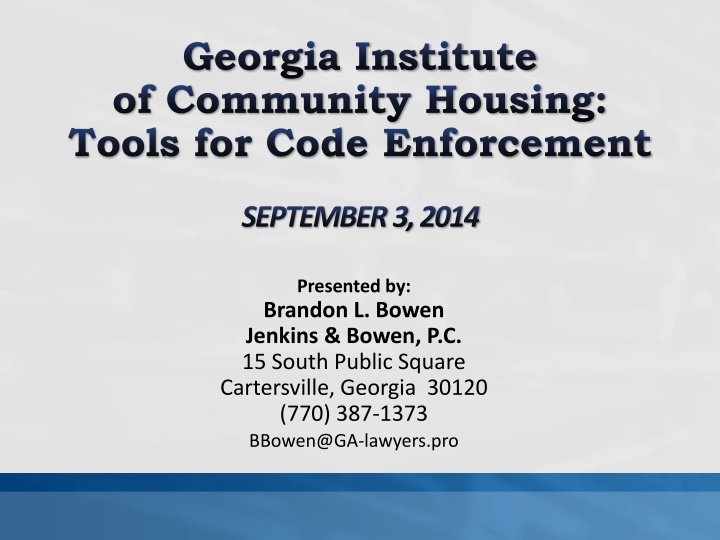 georgia institute of community housing tools