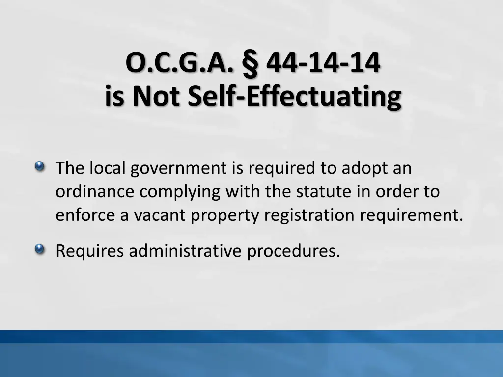 o c g a 44 14 14 is not self effectuating