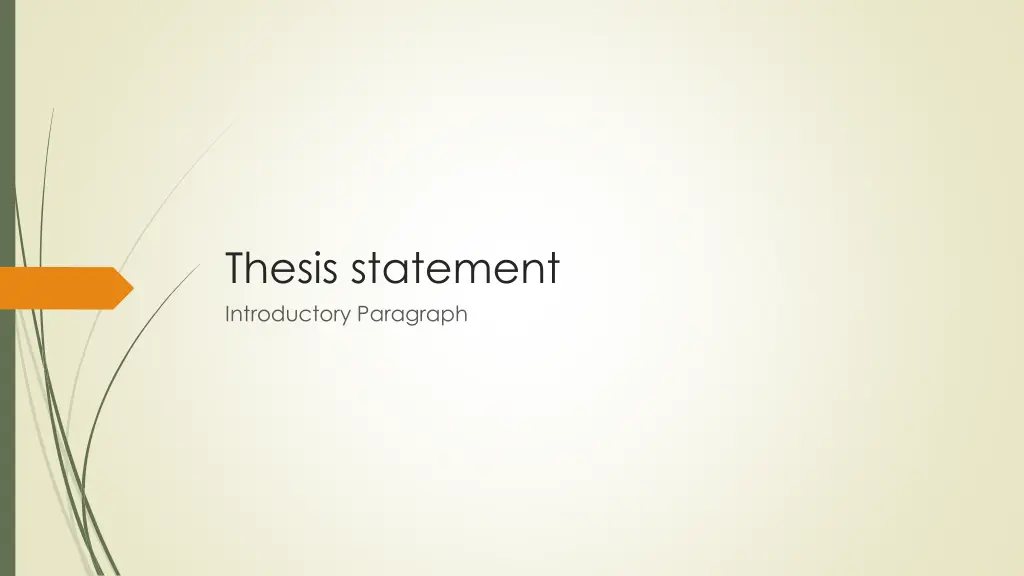 thesis statement introductory paragraph