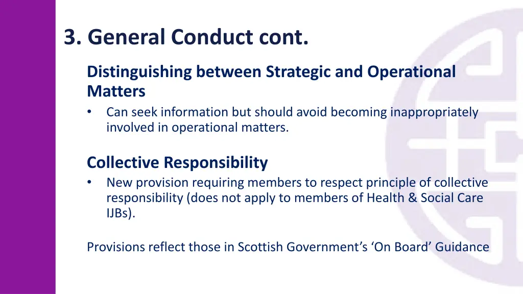 3 general conduct cont