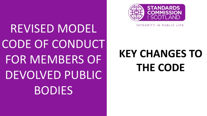 revised model code of conduct for members