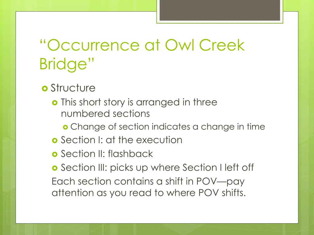 occurrence at owl creek bridge 1