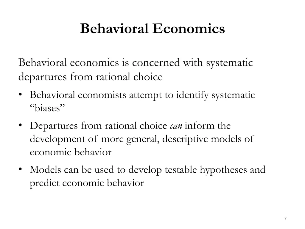 behavioral economics 2