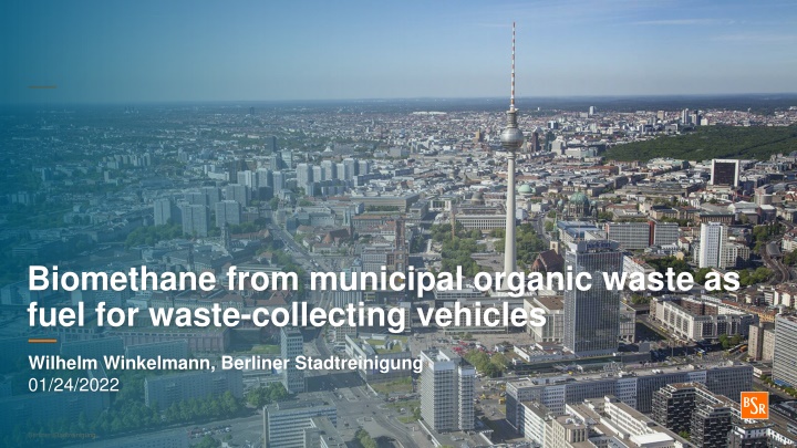 biomethane from municipal organic waste as fuel