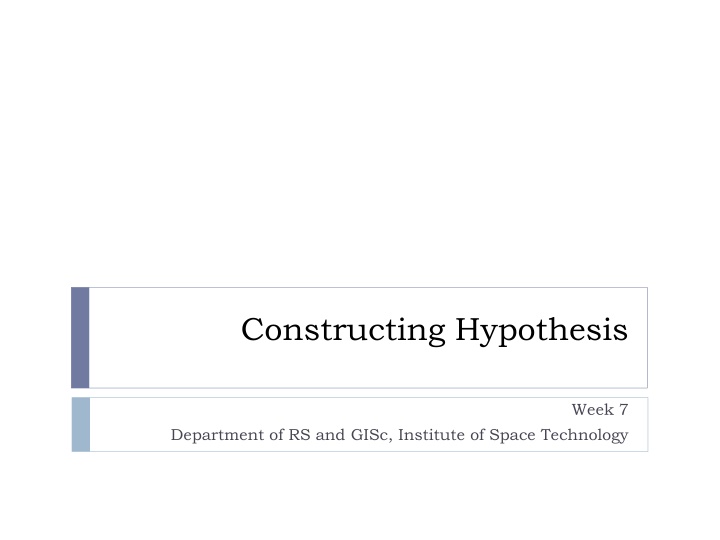 constructing hypothesis