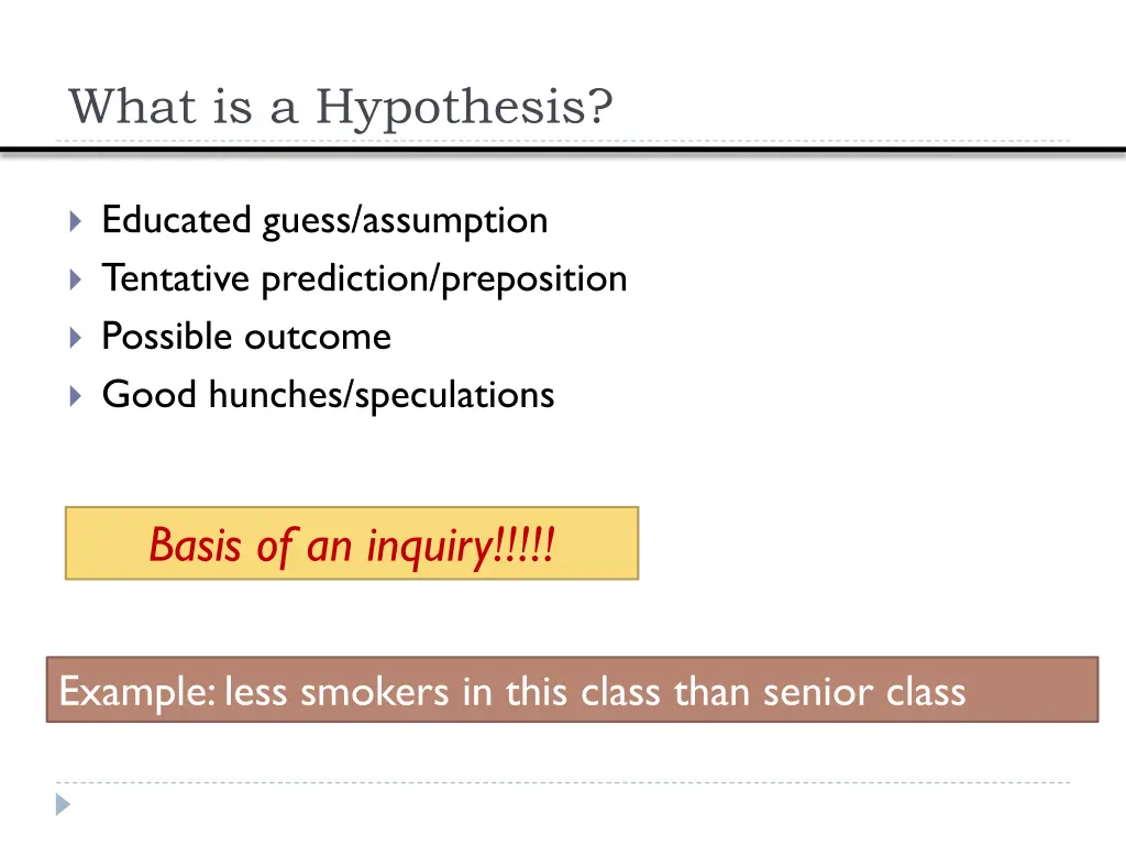 what is a hypothesis