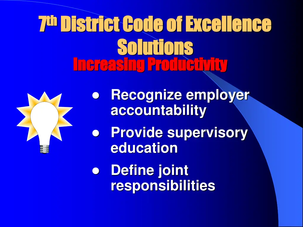 7 7 th th district code of excellence district 8