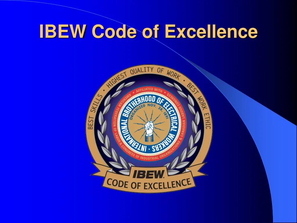 ibew code of excellence