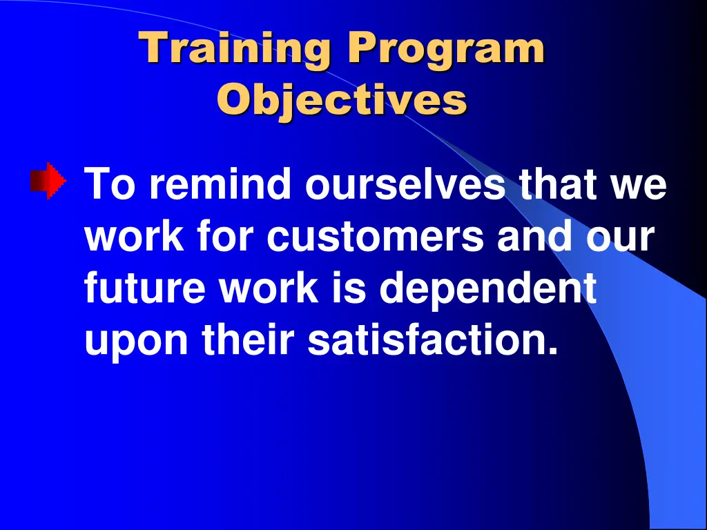 training program objectives 2